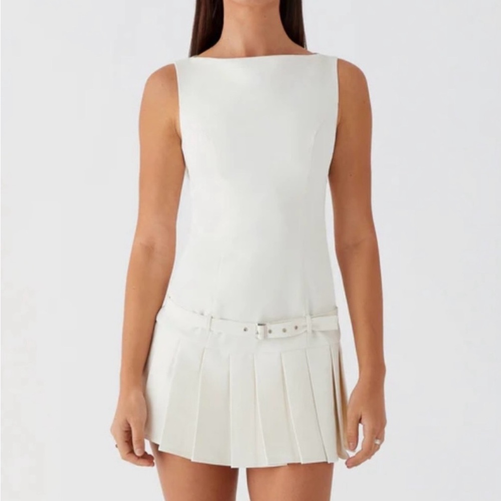 No More Excuses Belt Mini Dress - Ivory